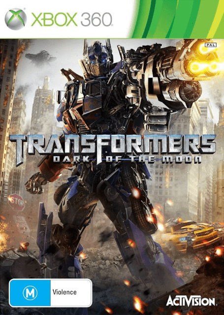 Transformers: Dark of the Moon box art for Xbox 360